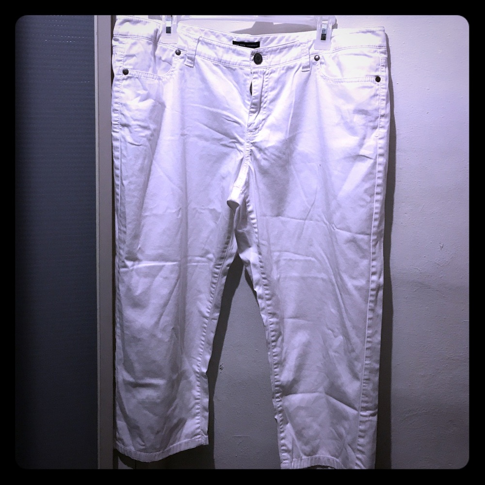 White khaki Capri