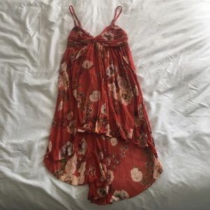 Free people high low spaghetti shirt