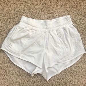White Lulu Lemon shorts