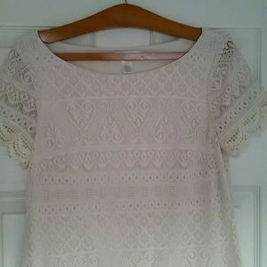 Off White Lacy Short Dress!