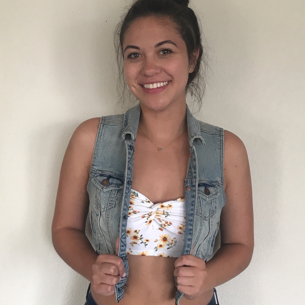 American Eagle denim vest