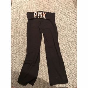 Victoria secret all black flare yogas