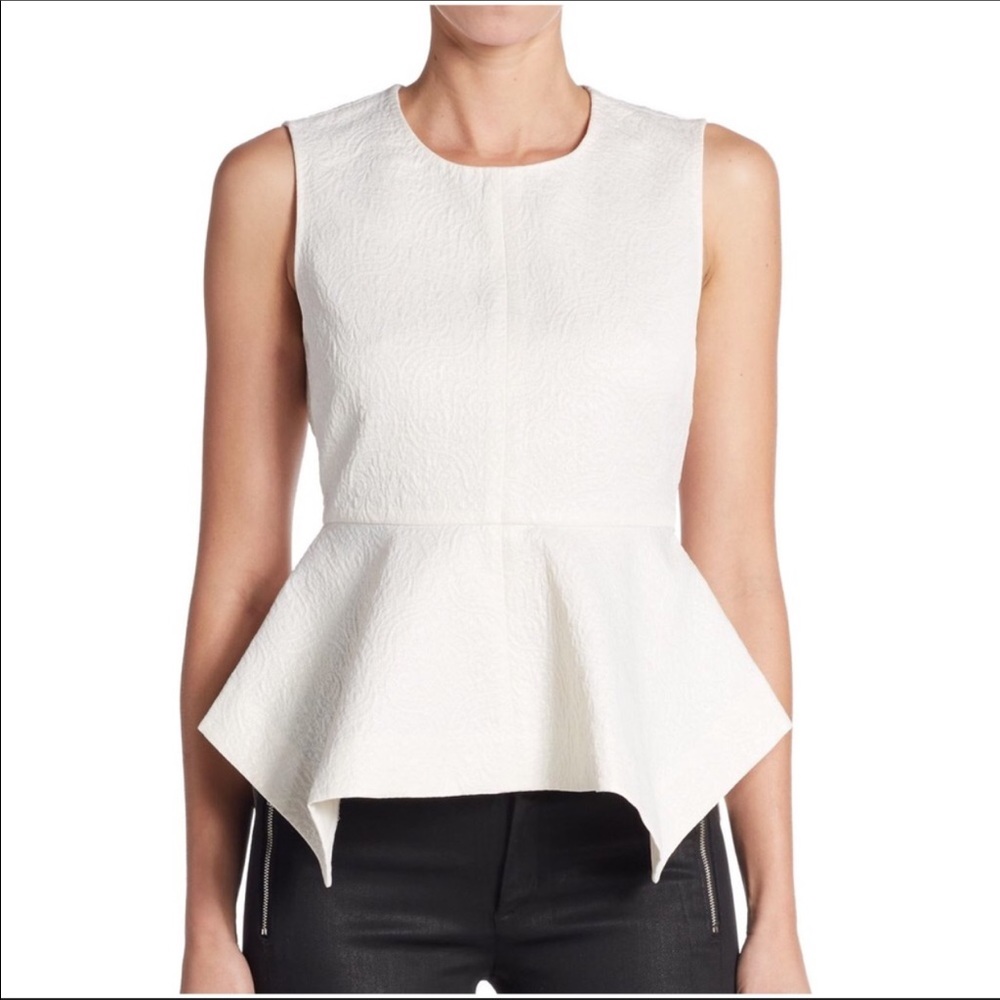 Elizabeth & James Yumi Jacquard Peplum Top