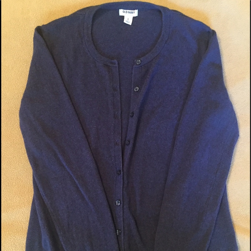 OLD NAVY heathered navy blue cardigan