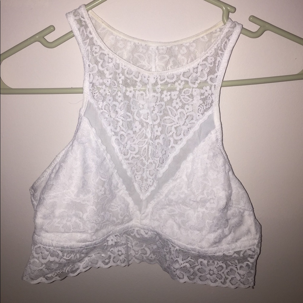 A laced bralette