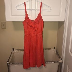 Orange dress from The Loft
