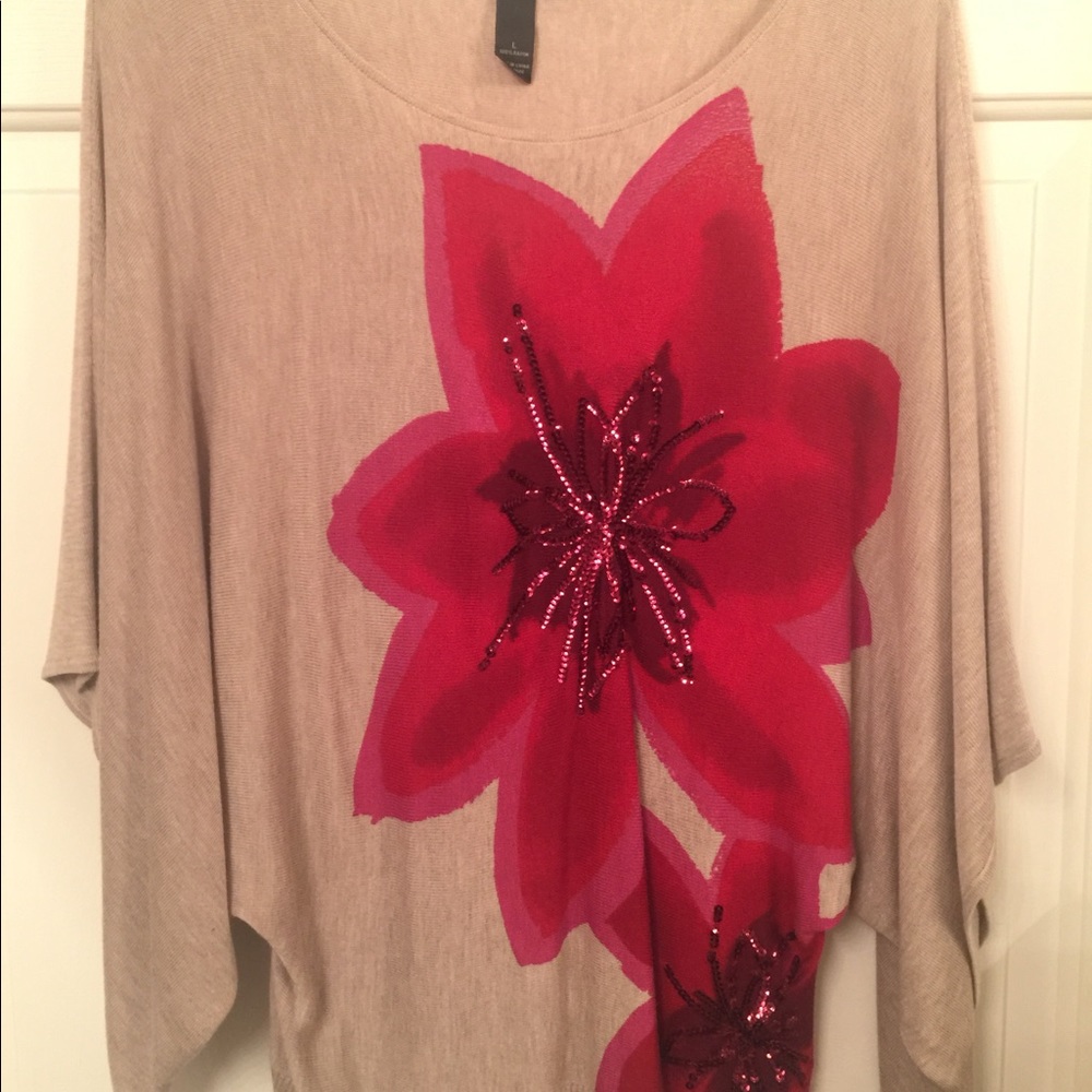 Bead embossed INC sweater