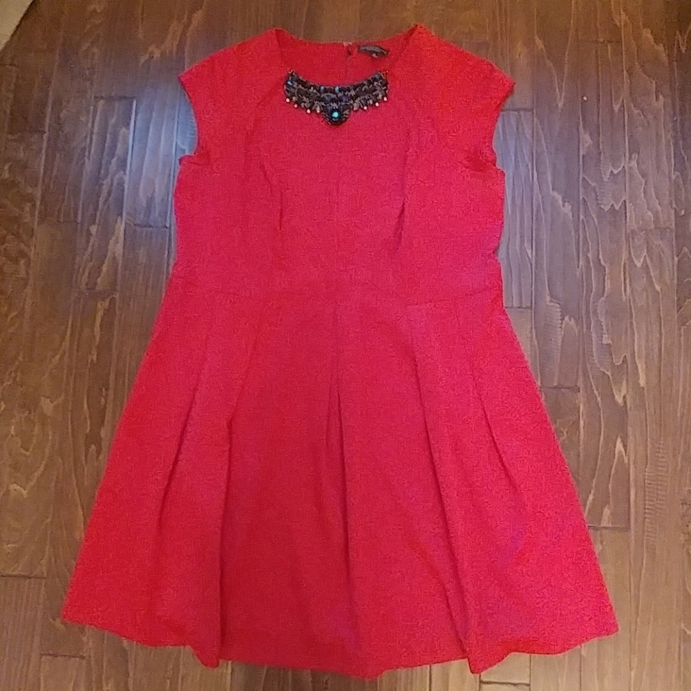Plus size Cap Sleeve Red Dress 2x - Picture 6 of 7