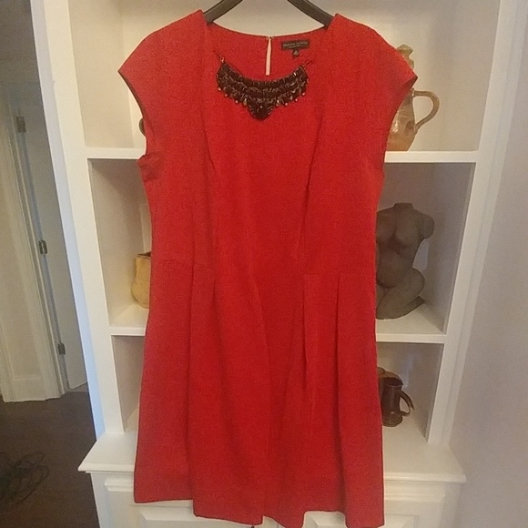 Plus size Cap Sleeve Red Dress 2x - Picture 2 of 7