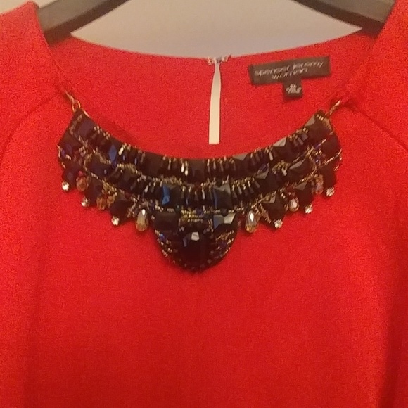 Plus size Cap Sleeve Red Dress 2x - Picture 3 of 7