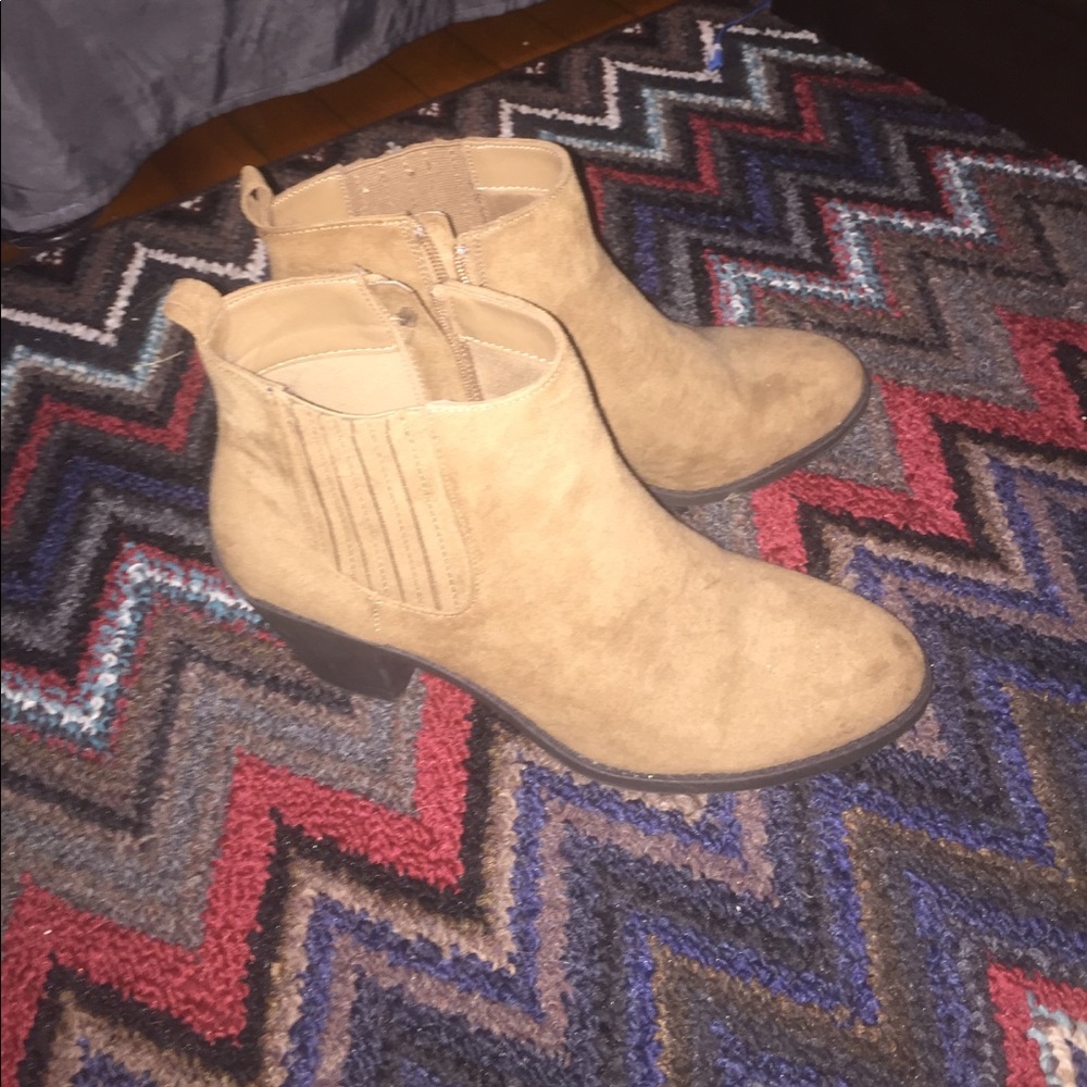 Tan booties