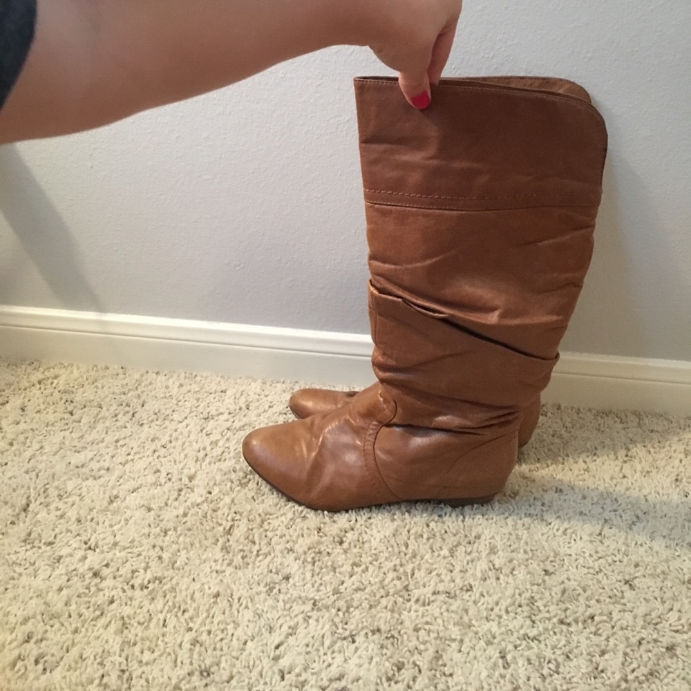 Steve Madden Candence cognac boots