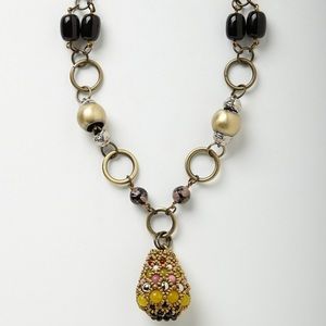Pam Hiran Brinjal Pendant necklace
