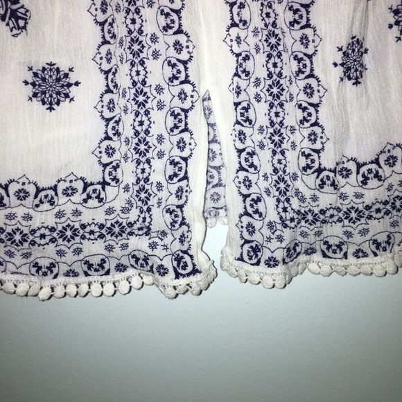 Navy and White Print Racerback Tank - Picture 5 of 5