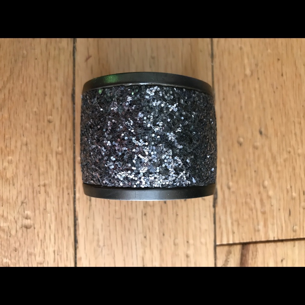 Charcoal sparkle colored cuff bracelet
