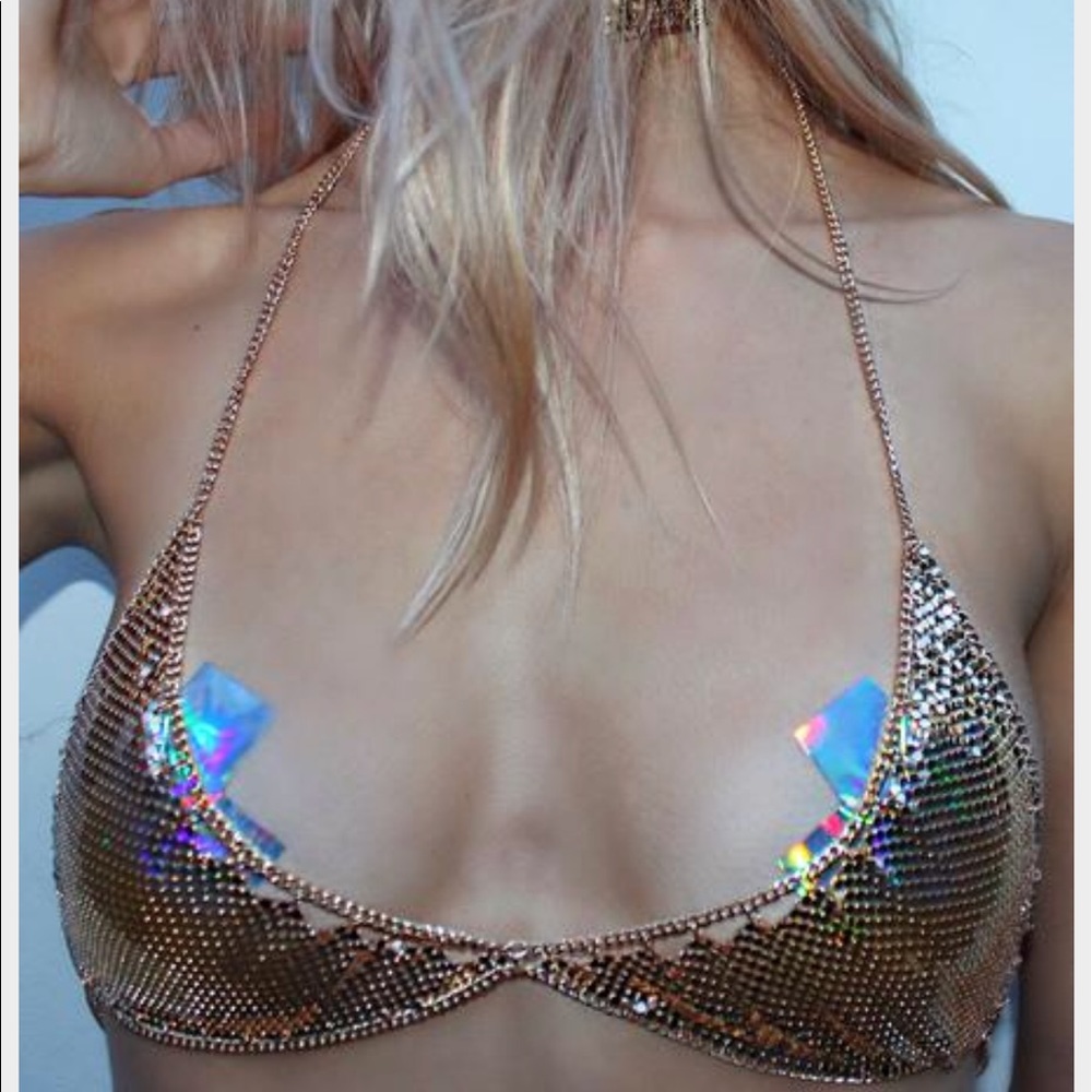 Ocean moon gold Cleo bra
