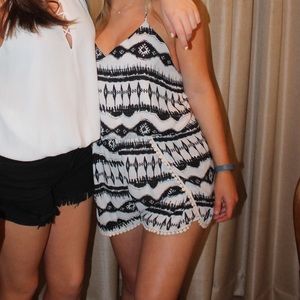 open back/halter romper