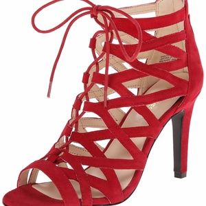 Nine West Sz 11 suede red heels