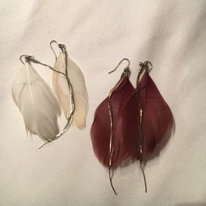 Feather earrings
