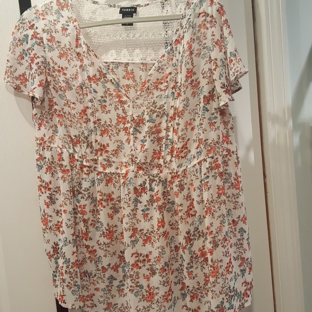 Torrid Sheer Baby Doll Top