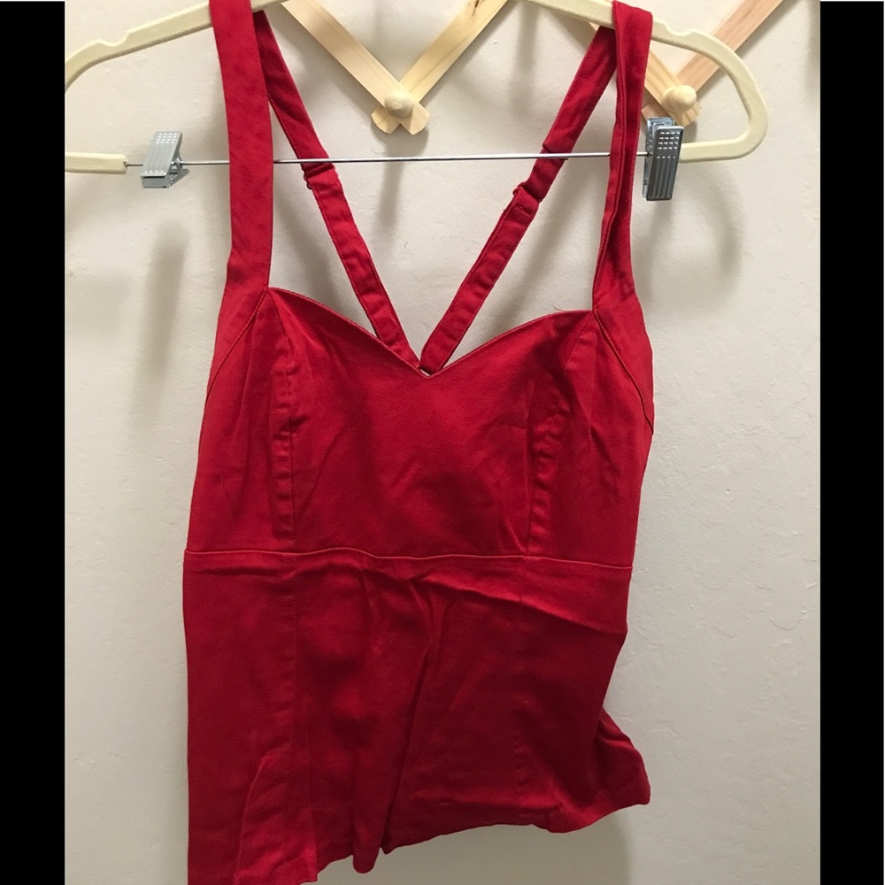 Deadly Dames Vixen top in Red