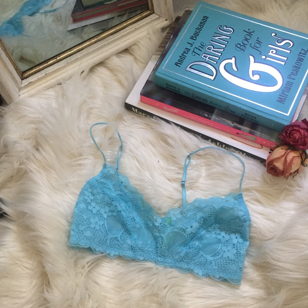 Aqua Lace Honeydew Bralette Medium