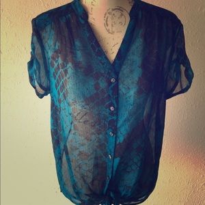 Admiral Blue Snake Print Express Shirt