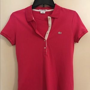 Pink Lacoste Polo Shirt