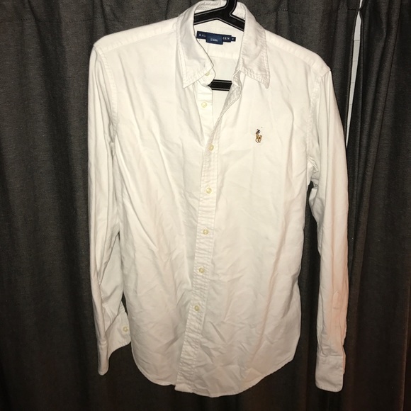 Classic Fit White Button Down Polo - Picture 1 of 4