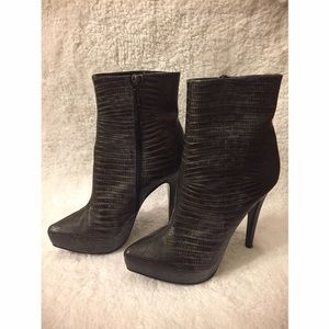 Bruno Magli Brown/Grey Snakeskin Ankle Boots