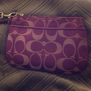 Purple coach wristlet