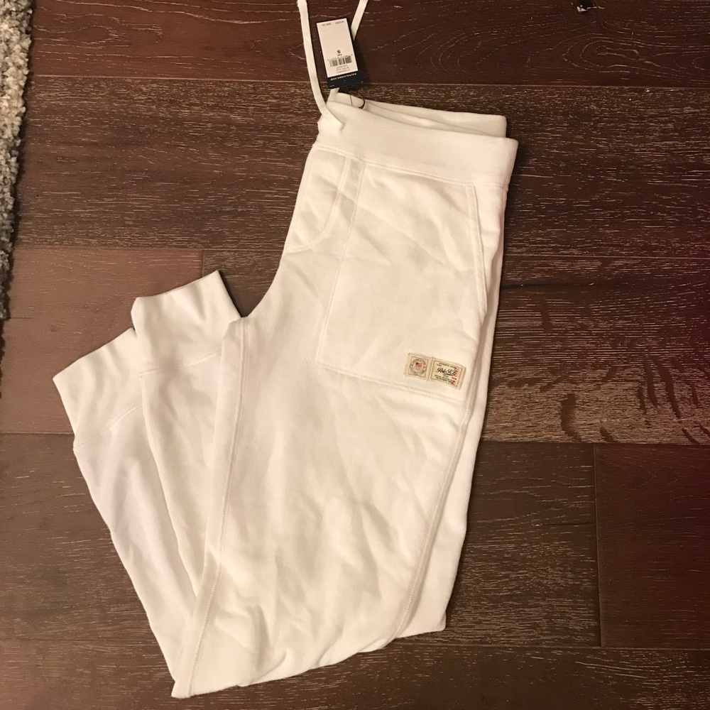 Ralph lauren white sweat pants