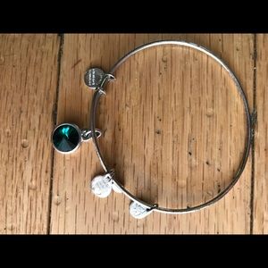 Alex & Ani green Emerald charm bracelet