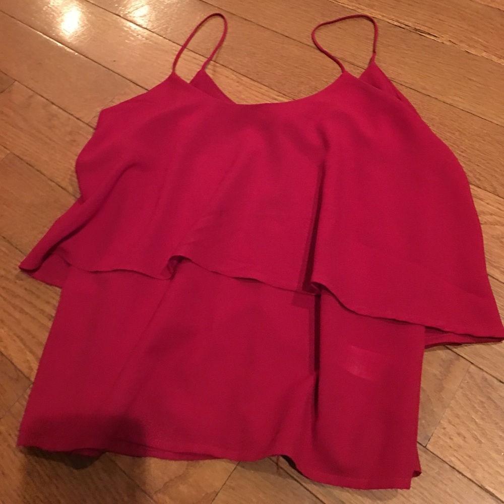 Red cami top