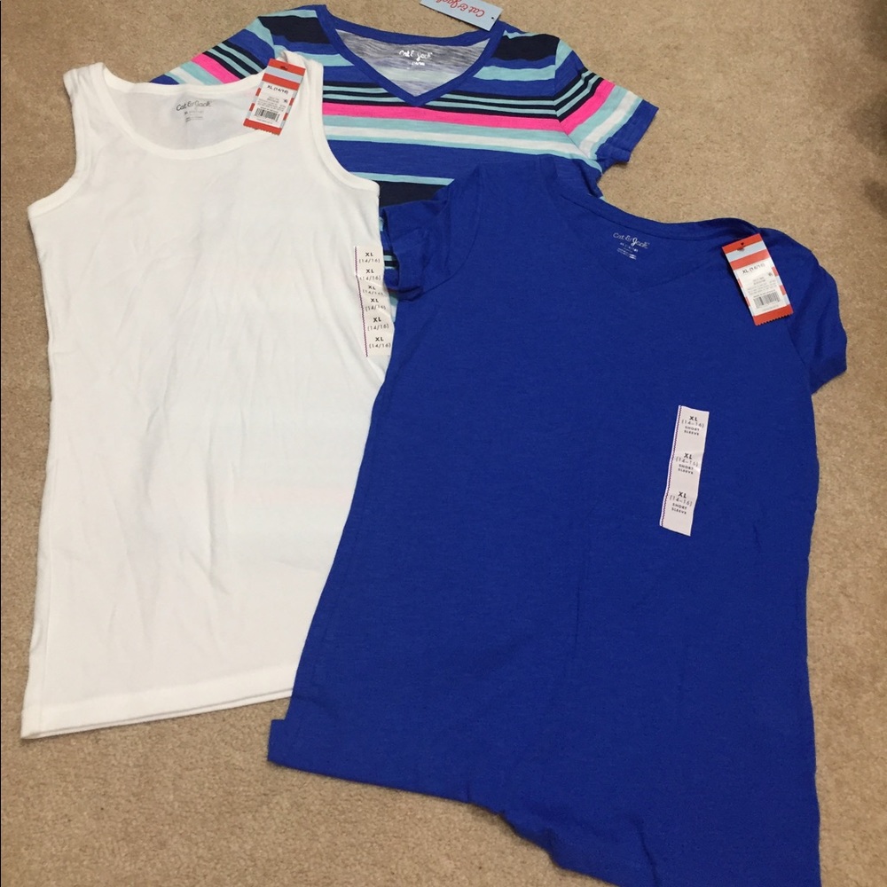 Cat & Jack Tee/Tank Bundle Girls XL 14/16