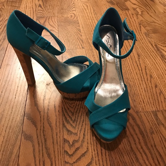 Anne Michelle Shoes - Like new platform cork heels Anne Michelle Shoes - Like new platform cork heels