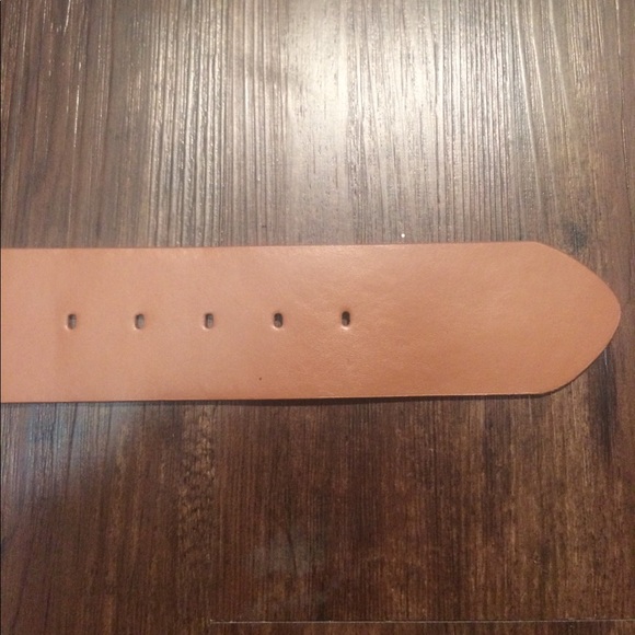 Talbots tan Leather Belt with braided detail - Picture 3 of 4