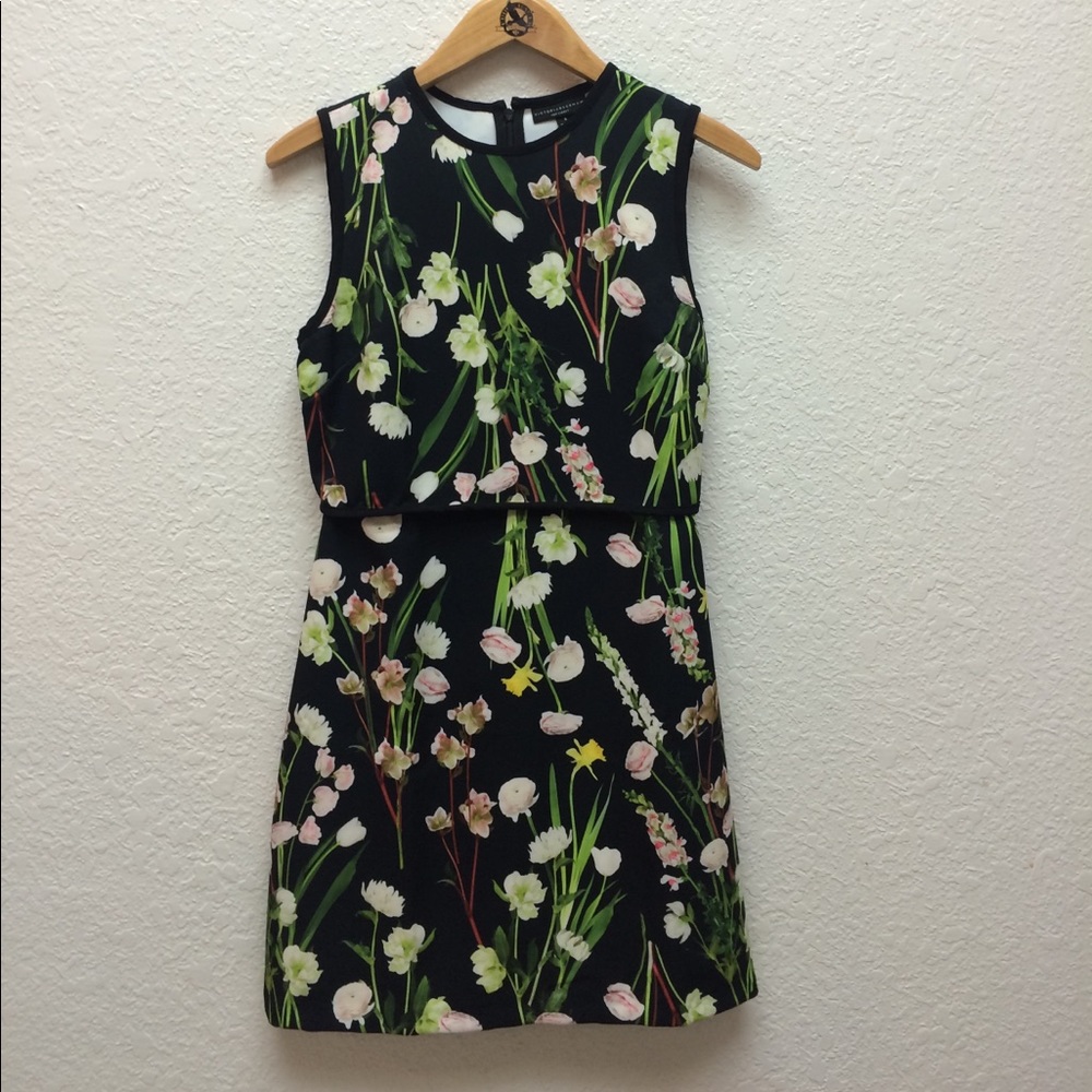 Victoria Beckham X Target black floral dress
