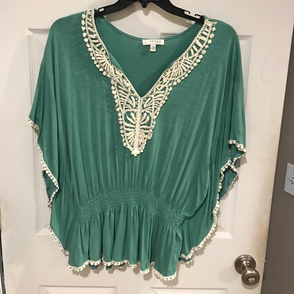 Kenar Tops - EUC 2x poncho style top Kenar