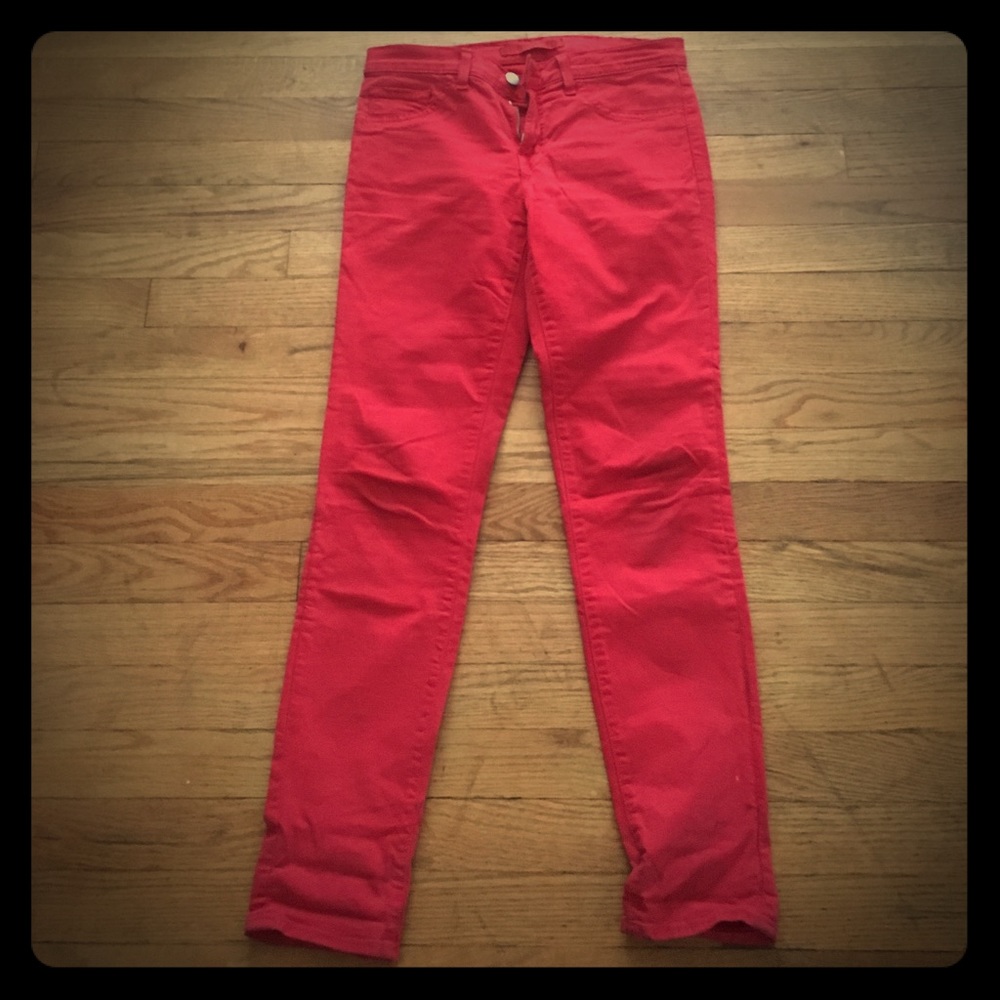 J Brand skinny jeans in red size 27