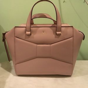 New Kate Spade Purse- dusty pink with bow design