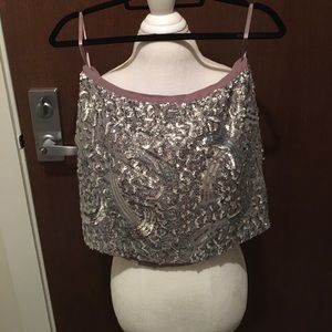 Victoria secret silver sequined miniskirt