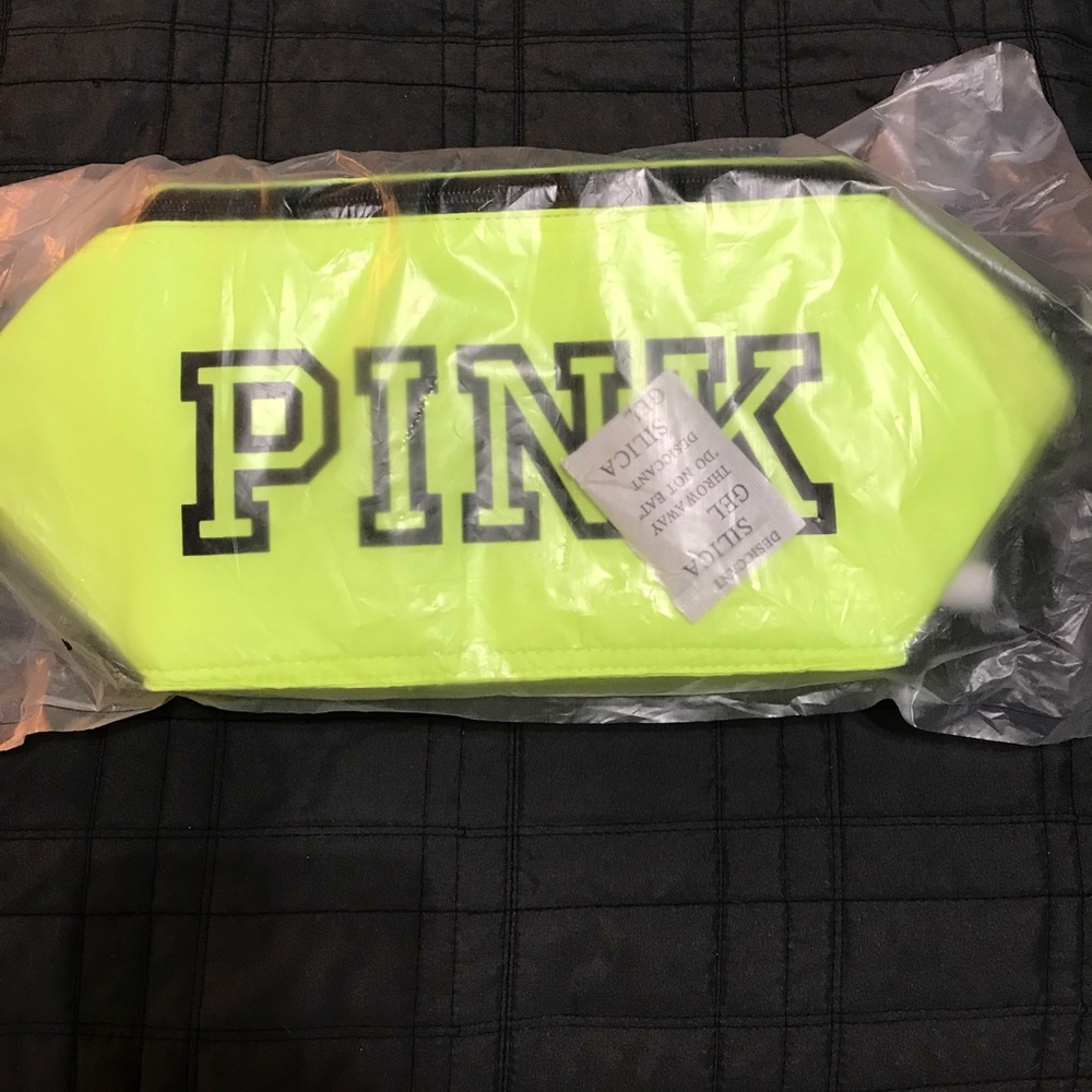 NWT Pink Cooler In Neon Yellow