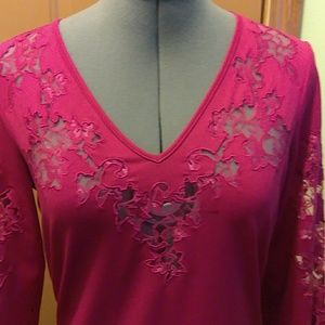 EUC, SEXY, FLIRTATIOUS, LACE EMBELLISHED TOP