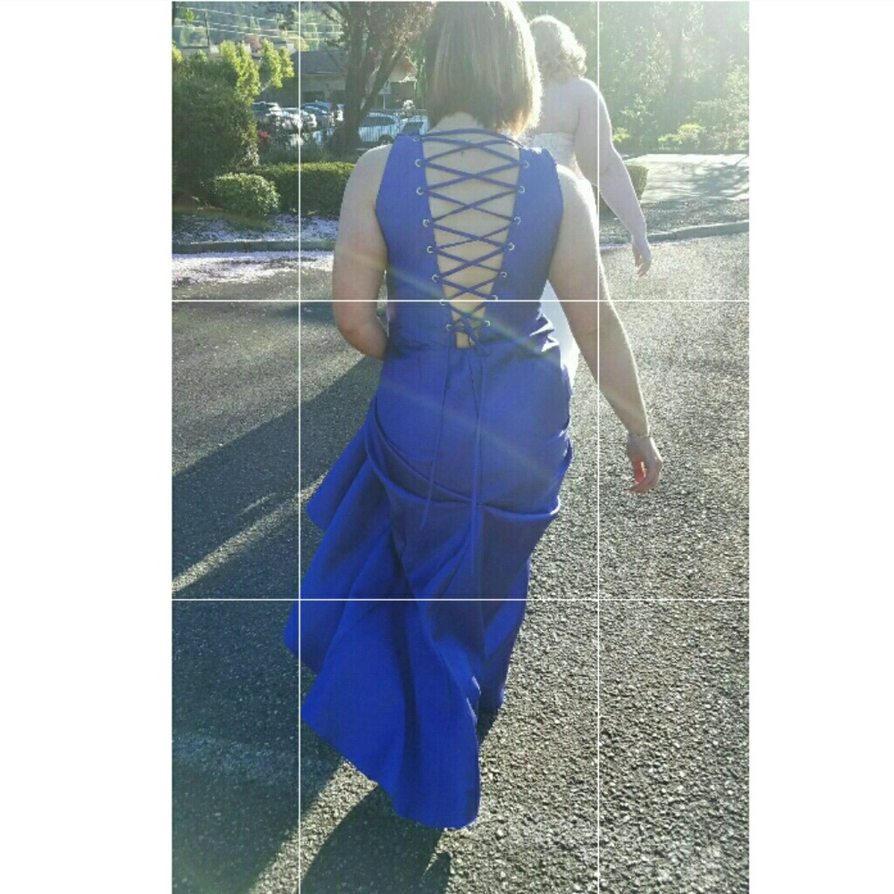 Royal corset front and back formal dress