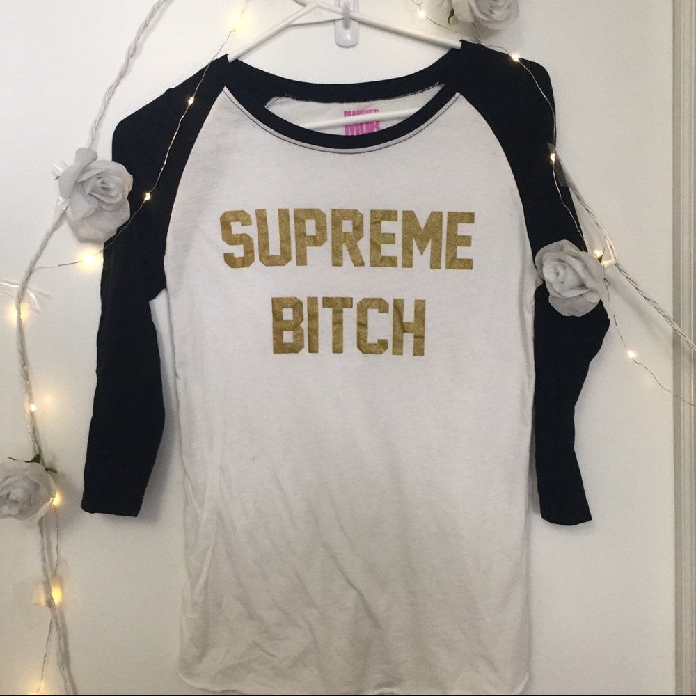 Supreme B*#!? Baseball tee