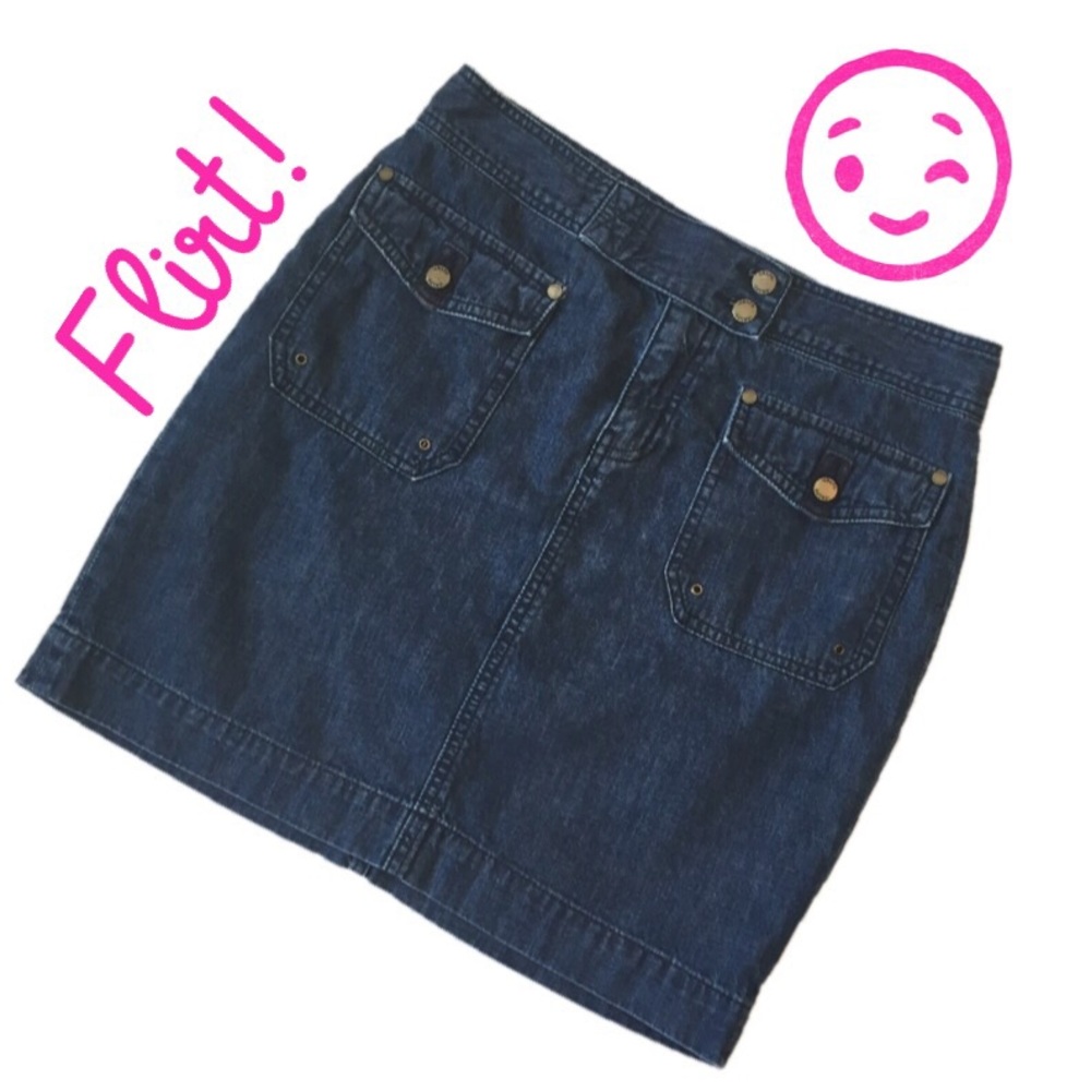 Fun & cute denim skirt .