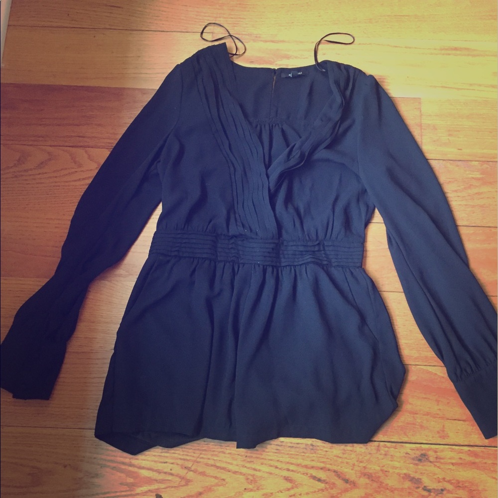 Long sleeve black romper