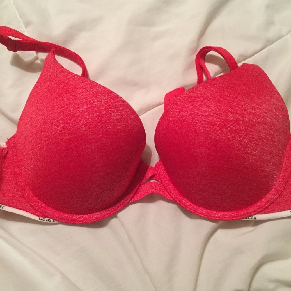 Red Victoria's Secret bra