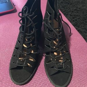 Brand new lace up booties